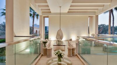 Retreat to a Bali-style terrace upstairs