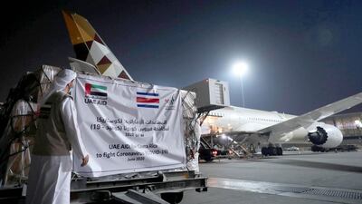 Carlos Alvarado, President of Costa Rica, welcomed the aid plane sent to his country as part of the UAE's efforts to help various countries around the world in containing the spread of Covid-19. Wam