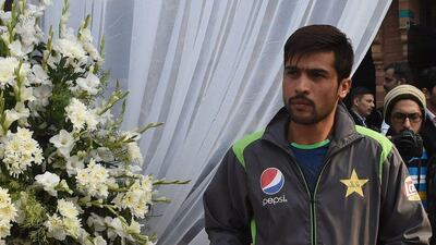 Pakistani cricketer Mohammad Amir arrives to attend the Pakistan Super League draft earlier this week. Arif Ali / AFP / December 22, 2015