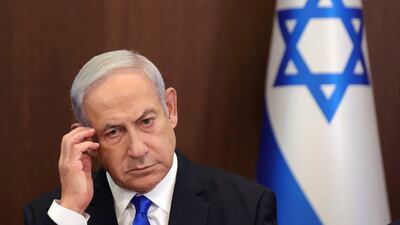Israeli Prime Minister Benjamin Netanyahu was admitted to hospital on Sunday. AP