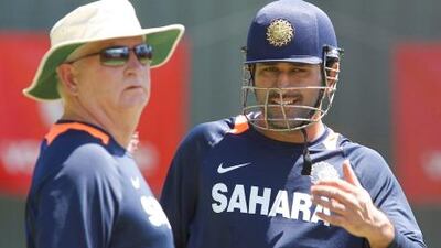 Duncan Fletcher, left, has had a poor record as coach on Australian soil.