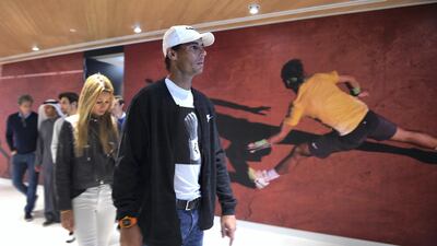 Rafa Nadal at the opening of his new academy in Kuwait City. Rafa Nadal Academy/Coco Dubreuil