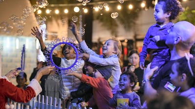 The Maryah Island waterfront promenade hosts a winter village for the public to enjoy.