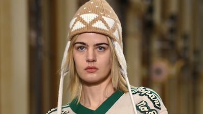 The Kenzo tiger head motif was mixed with tartan.