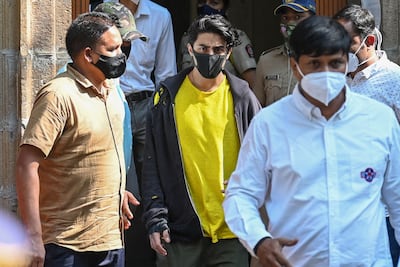 Aryan Khan, son of Bollywood actor Shah Rukh Khan, was arrested before being bailed in connection with a drug case. AFP