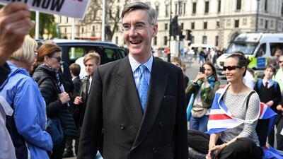 British conservative MP Jacob Rees-Mogg is chair of the pro-Brexit European Research Group. AFP