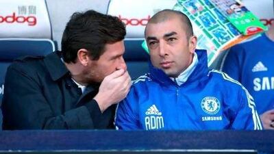 Roberto di Matteo, right, will takeover from Andre Villas-Boas in charge of the Chelsea team for the rest of the season.
