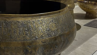 Objects from the Mamluk era displayed in the Museum of Islamic Art in Cairo.