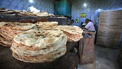 Workers prepare bread at a bakery in the impoverished town of Dhiban. BMI expects moderate GDP growth in Jordan over the coming quarters. Salah Malkawi for The National