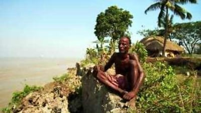 Amod Mandal has lost four houses in 15 years on Ghoramara Island in the Sundarbans. Shaikh Azizur Rahman for The National