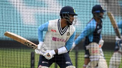 KL Rahul during India's training session at The Oval. Getty