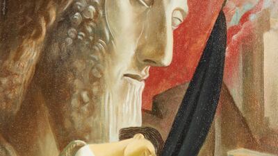 Afifa Aleiby's 'War Painting' (The Destruction of Iraq), 1991. Barjeel Art Foundation