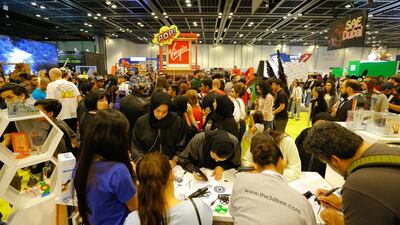 Visitors at last year’s Middle East Film & Comic Con. Victor Besa for The National