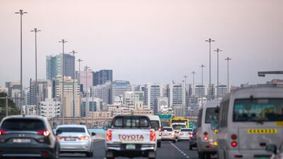 Abu Dhabi has introduced a smart traffic light system designed to regulate vehicle flow at seven entry points leading to Sheikh Zayed bin Sultan Street. Victor Besa/The National.