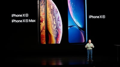 Philip Schiller, senior vice president of worldwide marketing for Apple, speaks about the new iPhone XR. Reuters