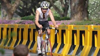 Richard Holland was hit by a car while training for the Ironman Race.