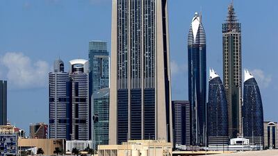 DIFC APARTMENTS: Q4 2015-Q1 2016 down 2%. Q1 2015-Q1 2016 down 5%. Studio - between Dh75,000 and Dh90,000. 1BR - between Dh90,000 and Dh145,000. 2BR - between Dh110,000 and Dh210,000. 3BR - between Dh170,000 and Dh270,000. Satish Kumar / The National