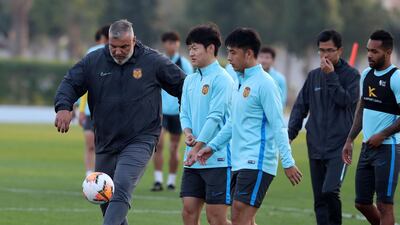 Cosmin Olaroiu shows off his skills.