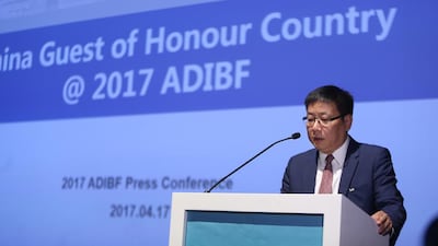 Xiao Guanglu, the representative for China as ‘Guest of Honour’ at the 2017 Abu Dhabi International Book Fair. Delores Johnson / The National