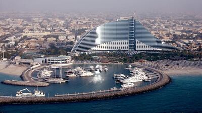 The Jumeirah Beach hotel in Dubai. Russians were the second biggest category by nationality in Jumeirah hotels last year. Warren Little / Getty Images