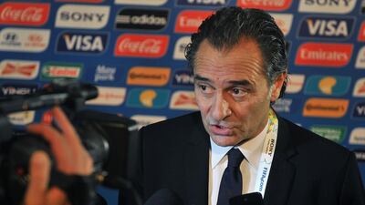 Cesare Prandelli, the Italy coach, has suggested a drinks break during their World Cup fixture at Manaus. Nelson Almeida / AFP