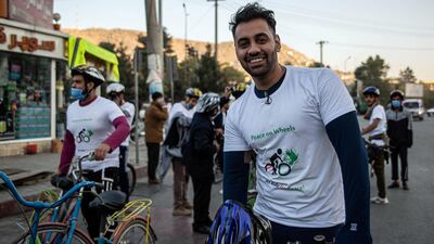 Ahmad Walid Rashidi, 30, who began the event Peace on Wheels in Kabul. Stefanie Glinski for The National