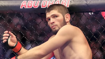 Khabib Nurmagomedov before his victory over Dustin Poirier at UFC 242 in Abu Dhabi. Chris Whiteoak / The National