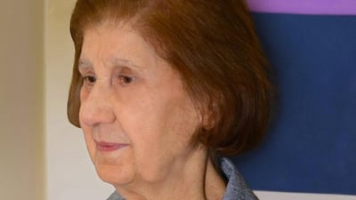 A handout made available by the Presidency of the Republic of Syria shows Anisa Makhlouf, widow of the late Syrian President Hafez Al Assad, who died in Damascus on February 6.