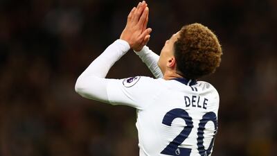 Dele Alli of Tottenham Hotspur reacts after a missed chance. Getty Images