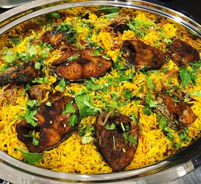 Kingfish machboos by Emirati chef Musabbeh Al Kaabi