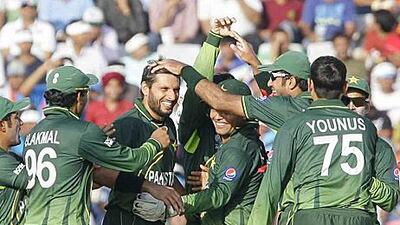 Shahid Afridi, centre, and the national team displayed a togetherness not seen before.