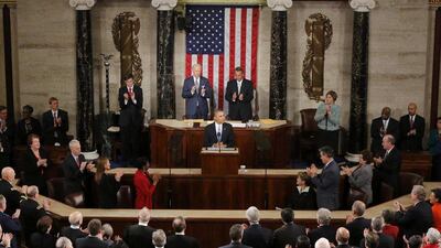 US President Barack Obama is applauded as he delivers his State of the Union addres. Jonathan Ernst / Reuters