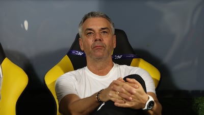 Al Ahli's Croatian coach Marino Pusic before the game. EPA
