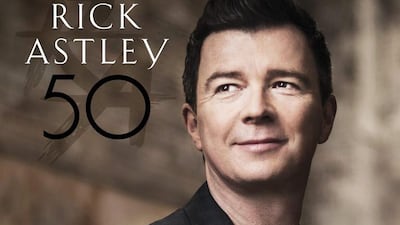 This cover image released by BMG shows, "50," the latest release by Rick Astley. (BMG via AP)