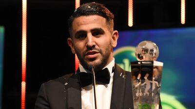 Algerian and Leicester City forward Riyad Mahrez speaks after being crowned African Footballer of the Year in Abuja, Nigeria on January 5, 2017. Pius Utomi Ekpei / AFP