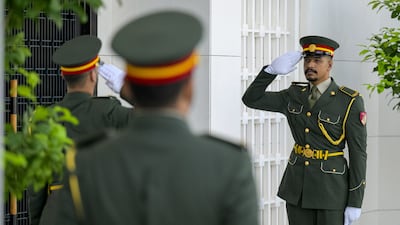 A UAE Armed Forces guard of honour was in place for the occasion