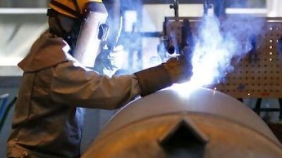 Workers continue to repair the Fukushima Daiichi nuclear facility which was damaged by a tsunami in March. Toru Hanai / Reuters
