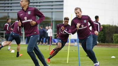 England’s Harry Kane during training. Reuters