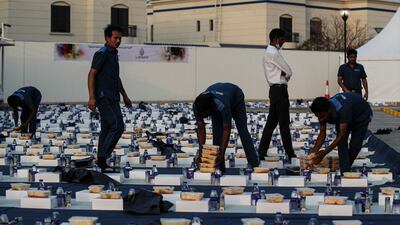 UAE authorities allowed iftar tents to return for last year's holy month, after a two-year absence due to Covid-19 restrictions. EPA