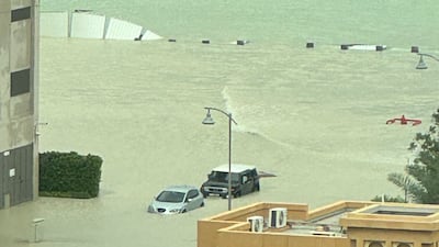 Waves form in Dubai floodwaters. Nic Ridley/ The National