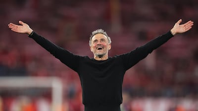 PSG manager Luis Enrique after the match in Germany. Getty Images