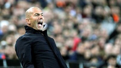 It was a frustrating night for Real Madrid and Zinedine Zidane at Valencia. EPA