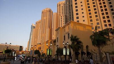 Dubai. Property transactions in the emirate surged 69.2 per cent in the first half of 2021, according to CBRE. Razan Alzayani / The National