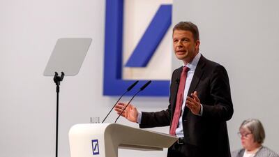 Christian Sewing, the new chief executive of Deutsche Bank faces a fresh setback to his planned revamp of the German lender, after rating agency S&P cut its credit rating on Friday. EPA/RONALD WITTEK