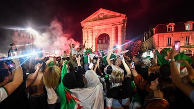 The Place de la Victoire square in Bordeaux was packed with Algerian fans. AFP