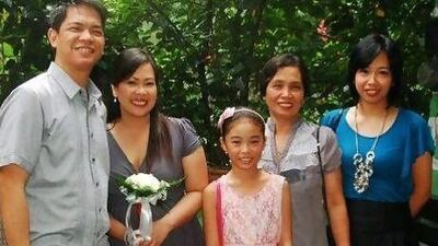 A handout picture of Erland Josef’s family members (from left), brother-in-law Michael Ramos, sister Rhea Josef-Ramos, niece Josh Aimee Ramos, mother Erlinda Josef and younger sister Lyza Ross Josef.