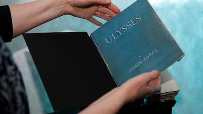 During the visit, the royal couple was shown a first edition copy of James Joyce's novel 'Ulysses'. EPA