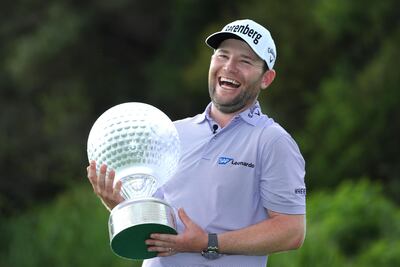 Branden Grace of South Africa delighted a huge last day crowd with a bogey-free display to capture an eighth European Tour title after finishing 11 under par overall. Richard Heathcote / Getty Images