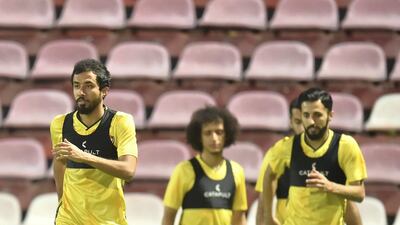 UAE national team train ahead of their World Cup 2022 Qualifier against Thailand. Courtesy UAEFA
