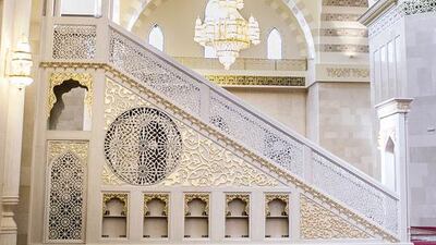 The Minbar at Sheikh Zayed Mosque, Fujairah. Reem Mohammed / The National